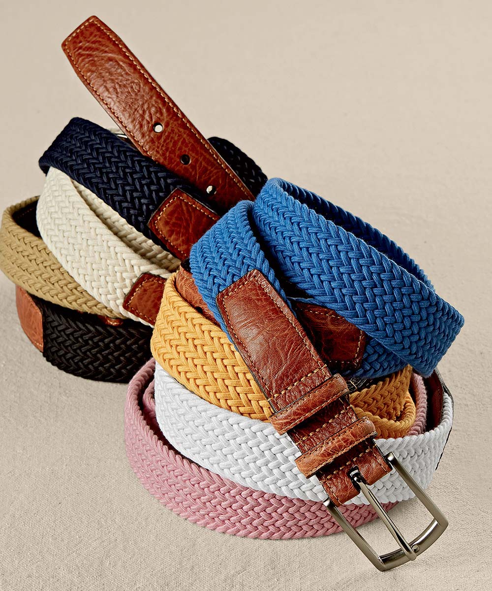 Italian Woven Cotton Elastic Belt - Image 4