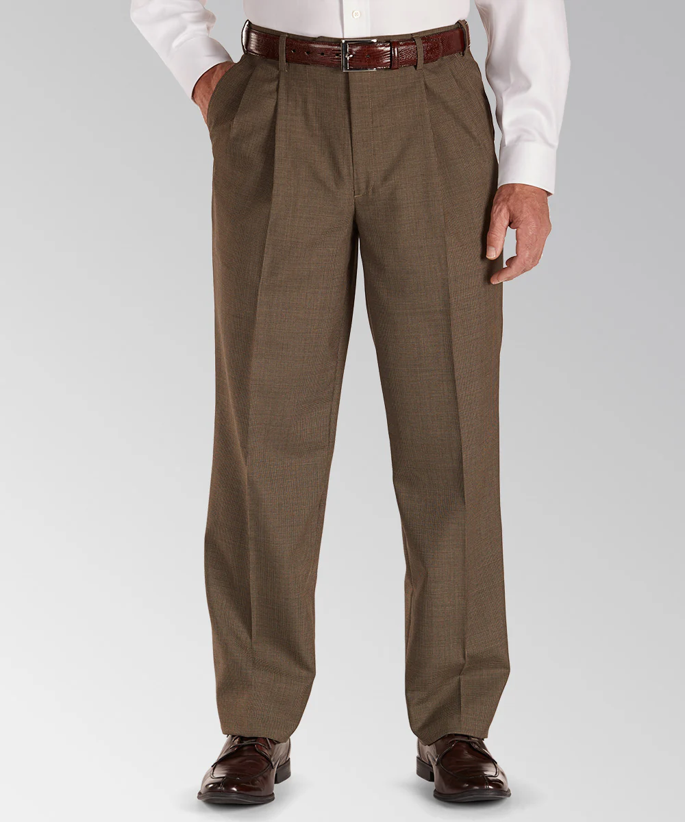Westport 1989 Pleated Houndstooth Wool Blend Dress Pants - Image 3