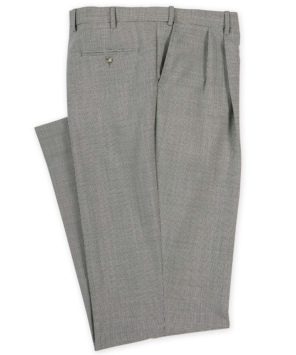 Westport 1989 Pleated Houndstooth Wool Blend Dress Pants - Image 4