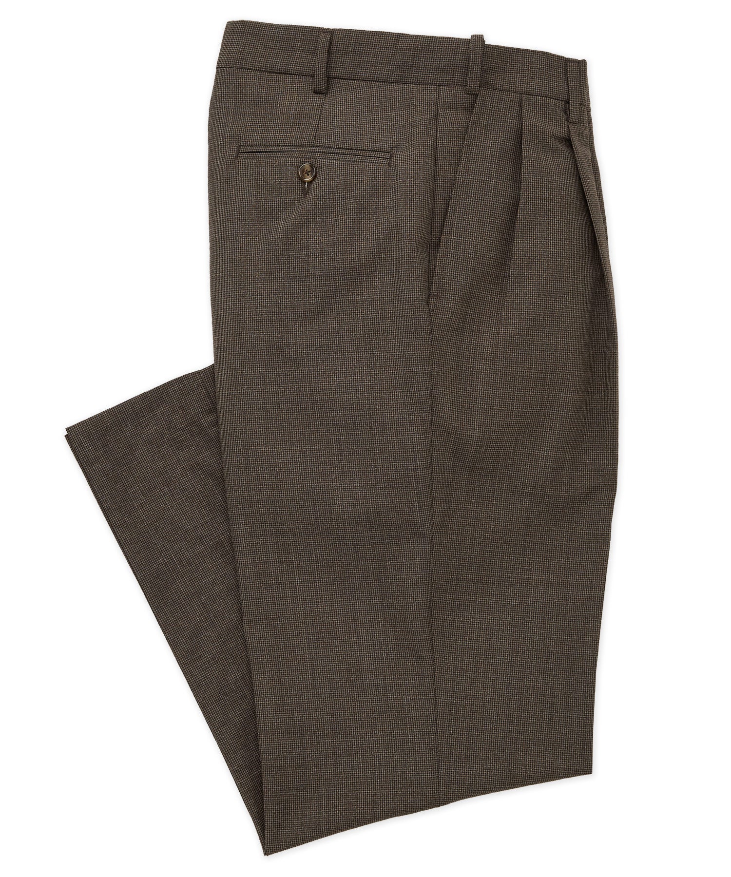 Westport 1989 Pleated Houndstooth Wool Blend Dress Pants - Image 6