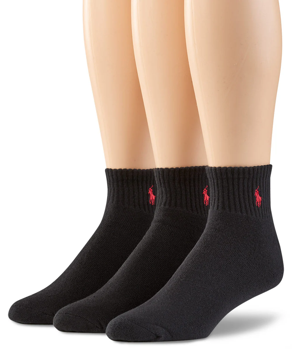 Polo Ralph Lauren Quarter Top Athletic Socks (3-Pack) - Image 4