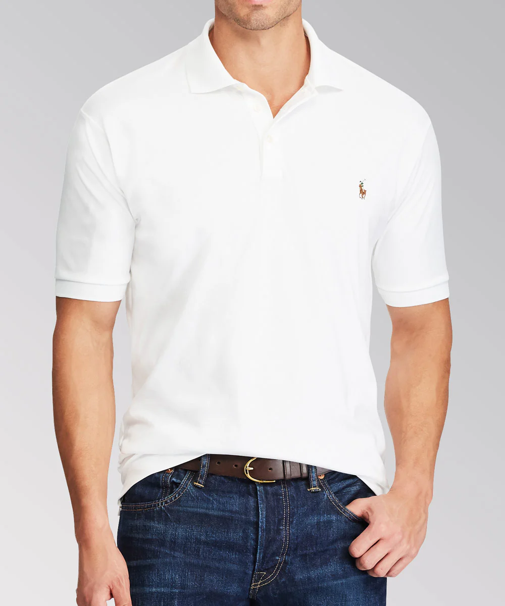 Polo Ralph Lauren Short Sleeve Classic Fit Soft Touch Pima Cotton Polo Shirt - Image 14
