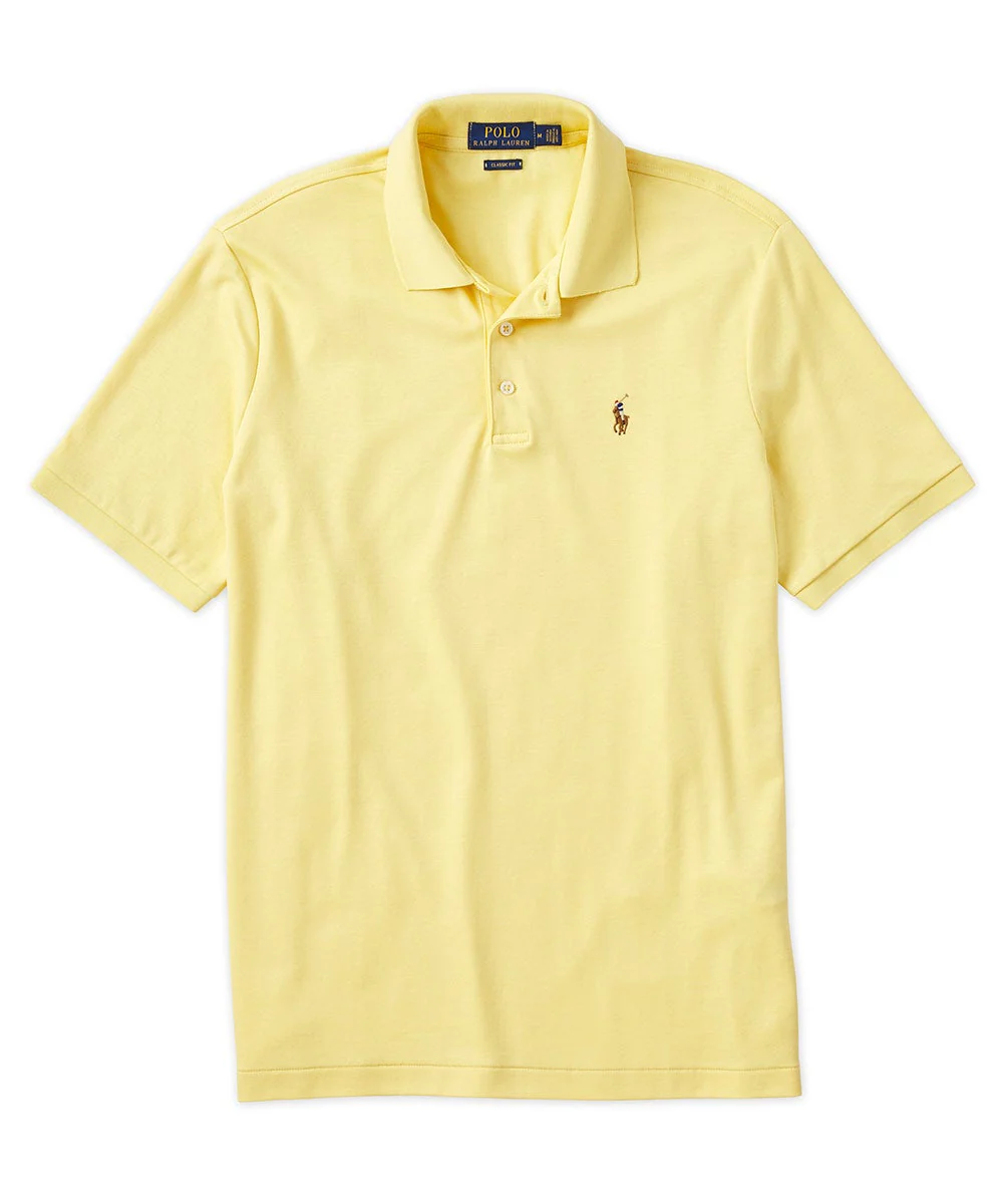 Polo Ralph Lauren Short Sleeve Classic Fit Soft Touch Pima Cotton Polo Shirt - Image 9