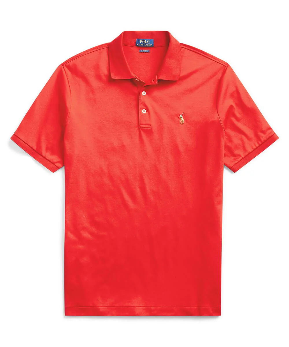 Polo Ralph Lauren Short Sleeve Classic Fit Soft Touch Pima Cotton Polo Shirt - Image 12