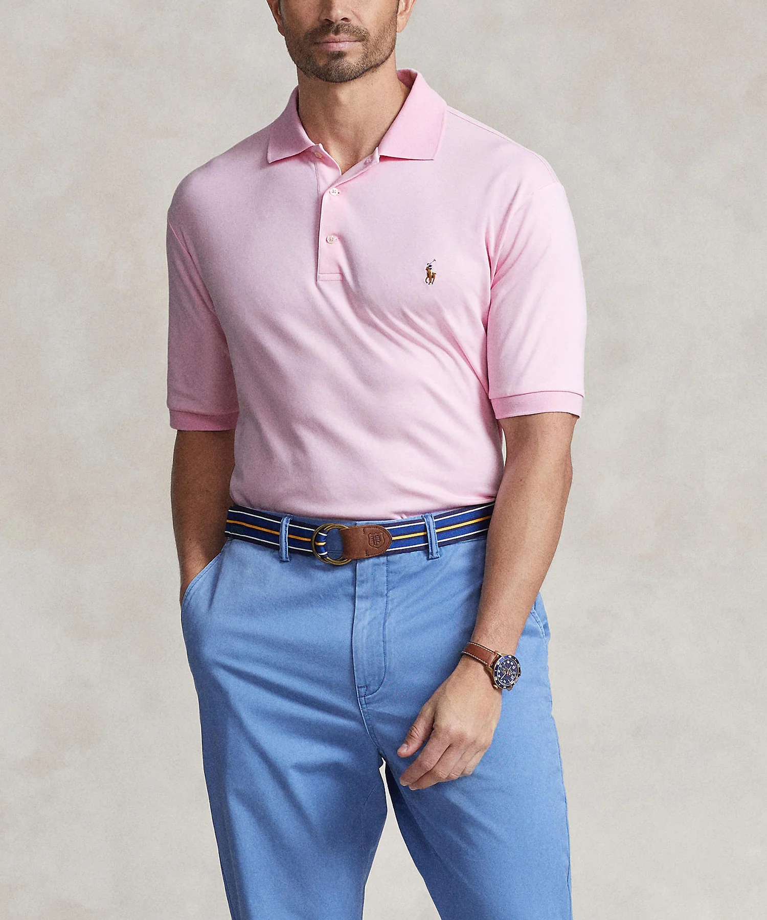 Polo Ralph Lauren Short Sleeve Classic Fit Soft Touch Pima Cotton Polo Shirt - Image 18