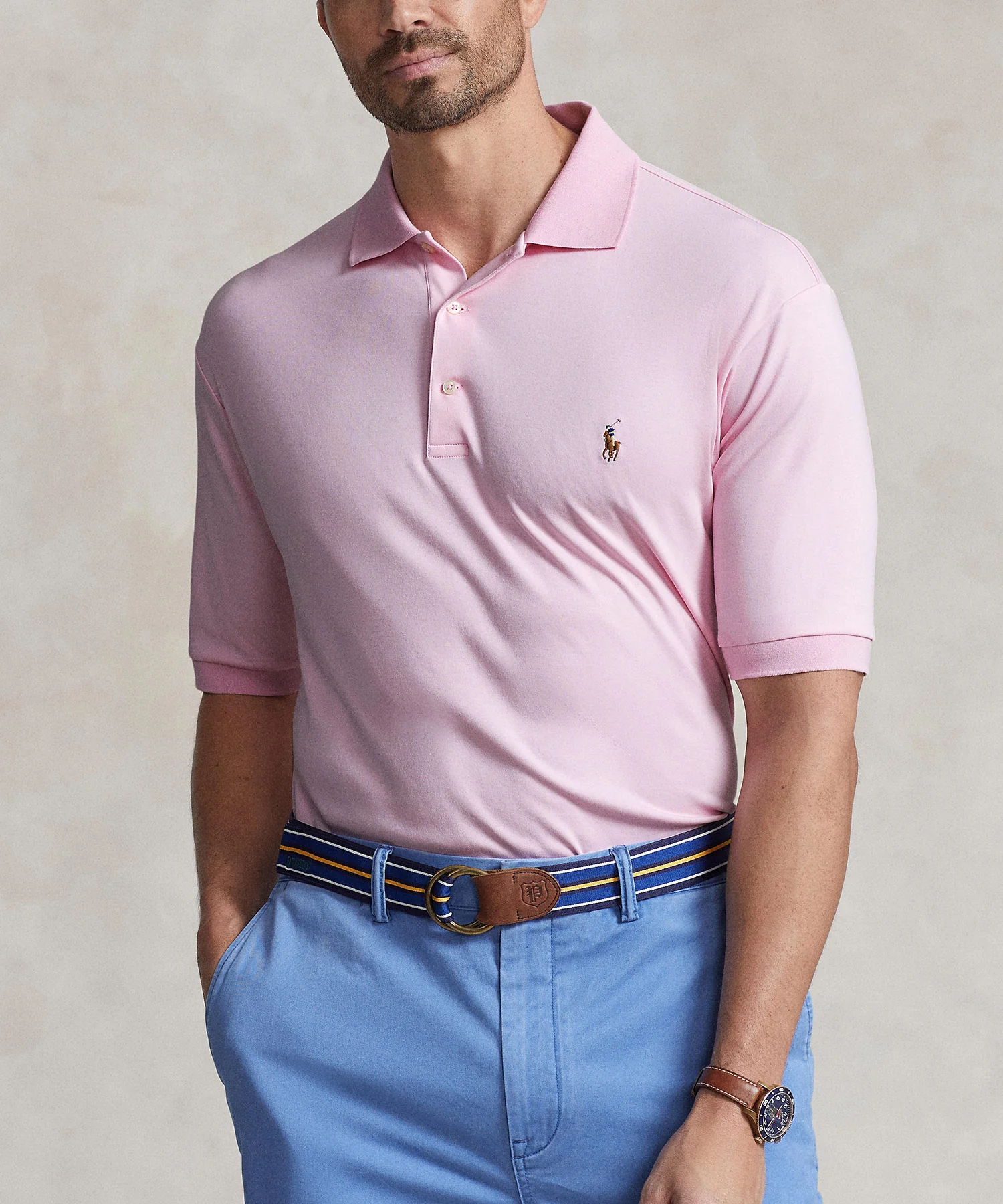 Polo Ralph Lauren Short Sleeve Classic Fit Soft Touch Pima Cotton Polo Shirt - Image 19