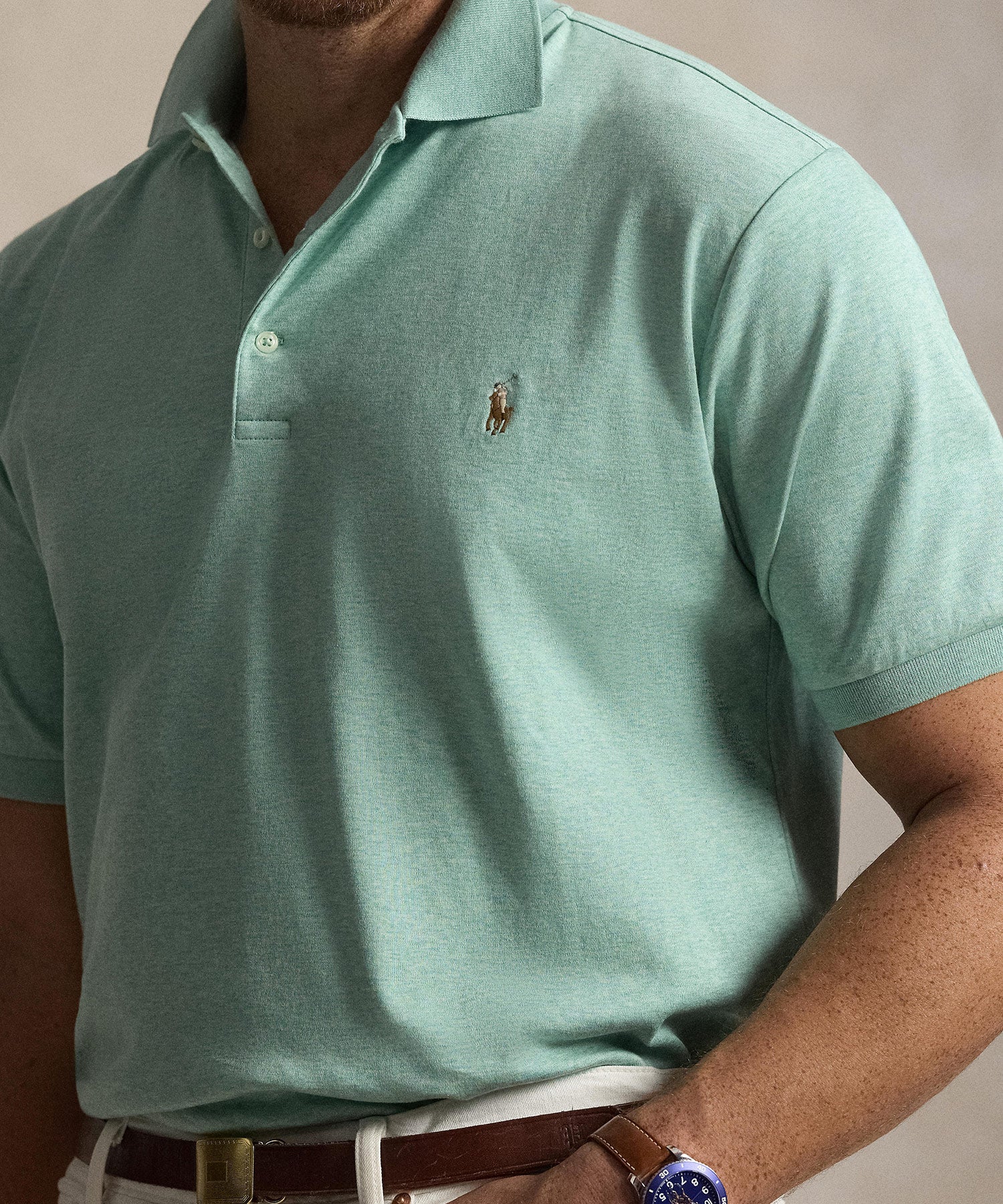 Polo Ralph Lauren Short Sleeve Classic Fit Soft Touch Pima Cotton Polo Shirt - Image 25