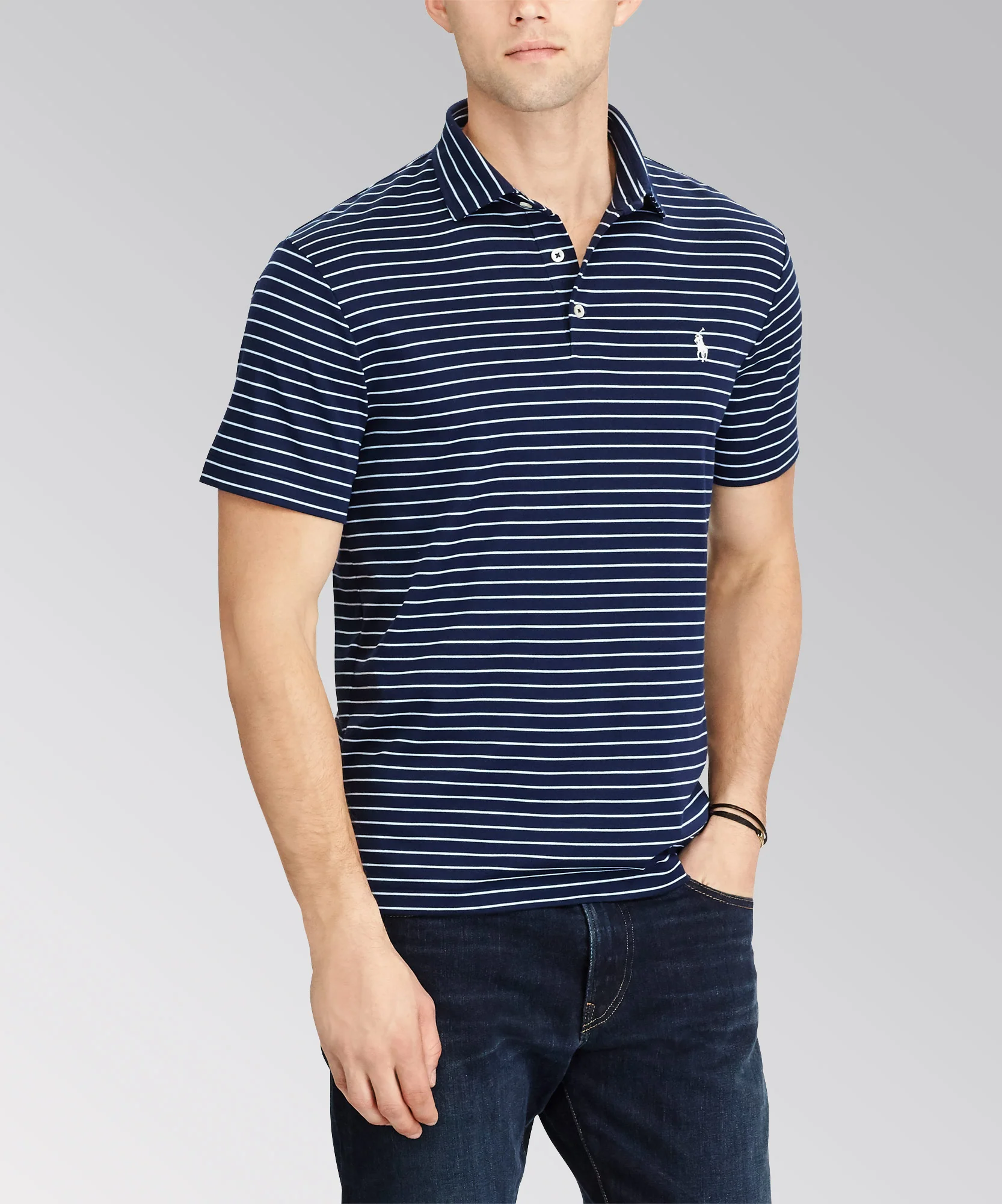Polo Ralph Lauren Short Sleeve Classic Fit Soft Touch Pima Cotton Polo Shirt - Image 14