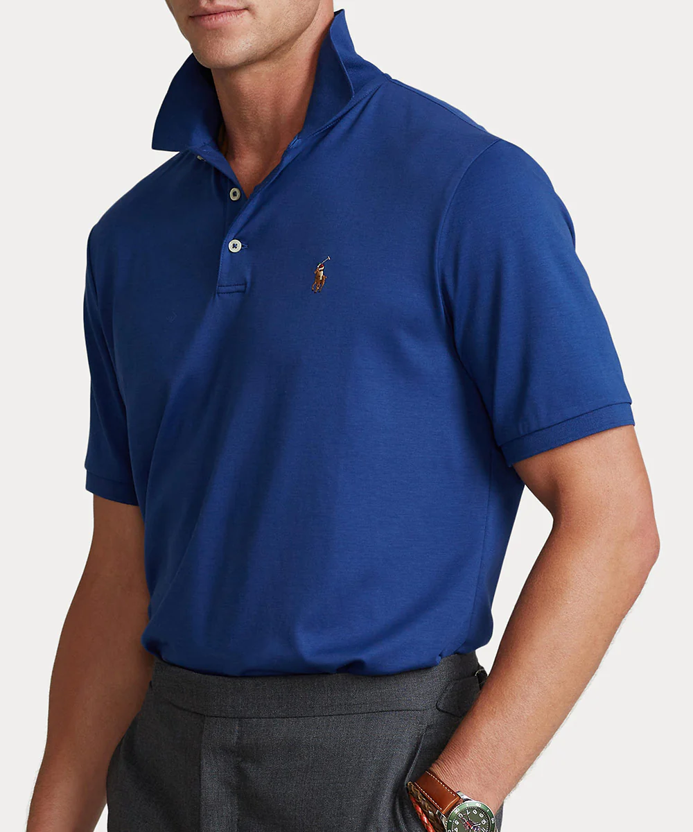 Polo Ralph Lauren Short Sleeve Classic Fit Soft Touch Pima Cotton Polo Shirt - Image 7