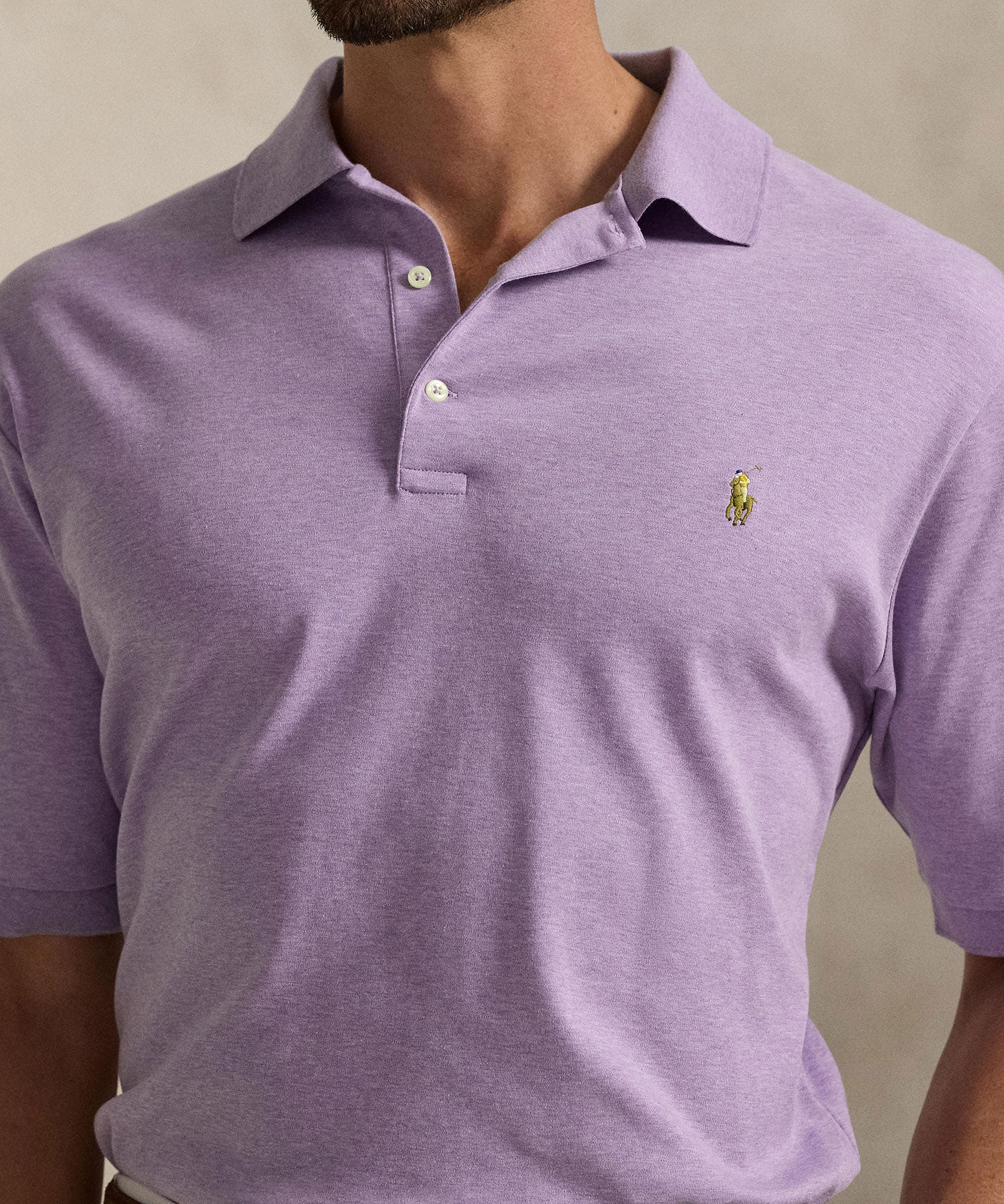 Polo Ralph Lauren Short Sleeve Classic Fit Soft Touch Pima Cotton Polo Shirt - Image 4
