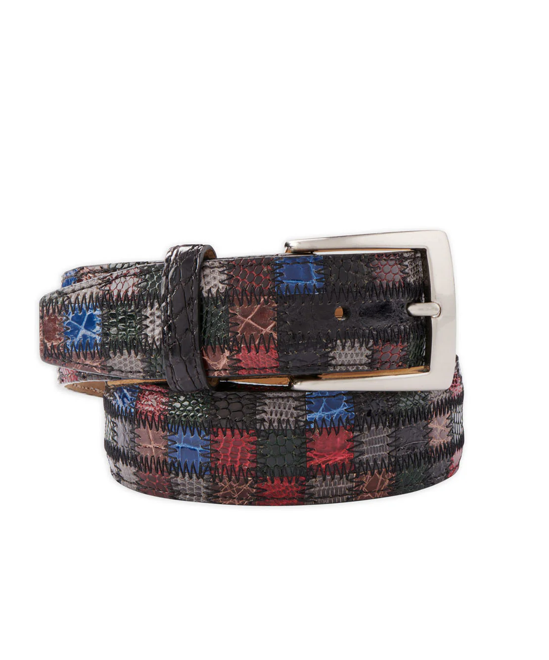 Westport Black Genuine Alligator Patchwork Belt - Image 5
