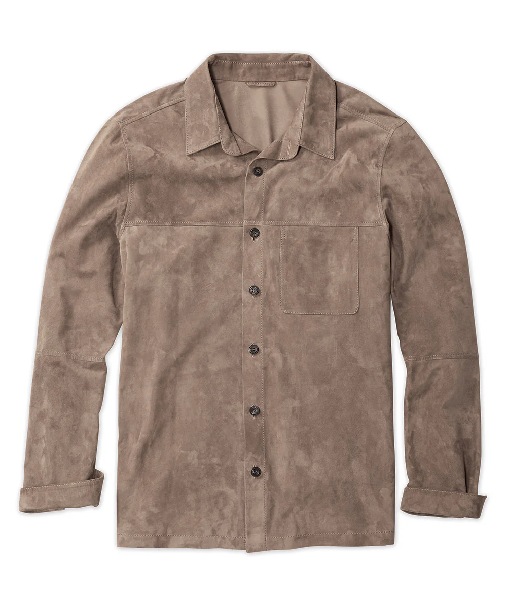 Westport Black Italian Goat Suede Shirt Jacket - Image 23
