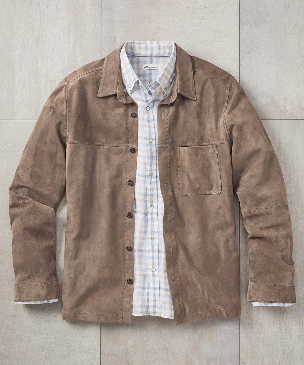 Westport Black Italian Goat Suede Shirt Jacket - Image 25