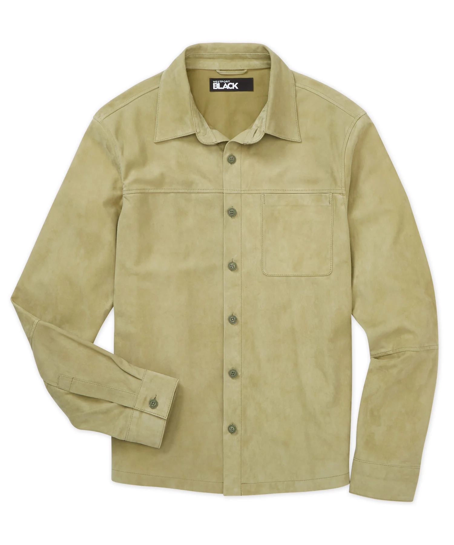 Westport Black Italian Goat Suede Shirt Jacket - Image 28