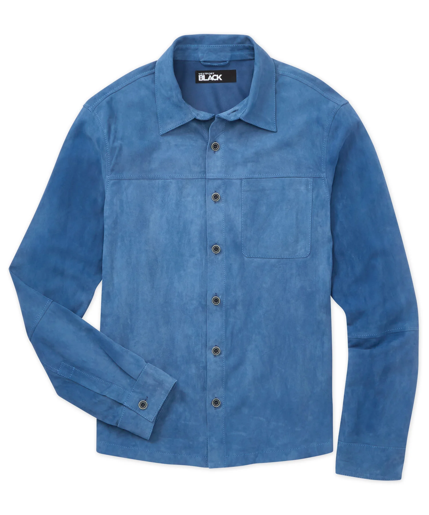 Westport Black Italian Goat Suede Shirt Jacket - Image 30
