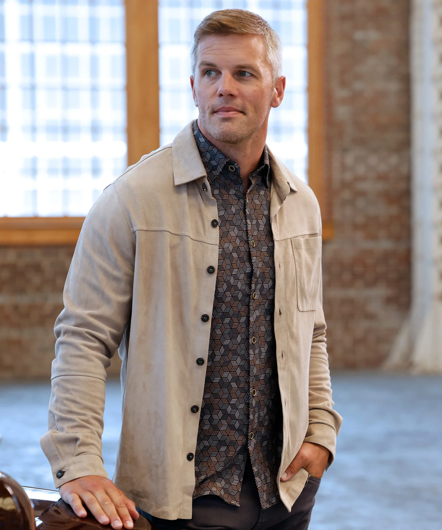 Westport Black Italian Goat Suede Shirt Jacket - Image 8