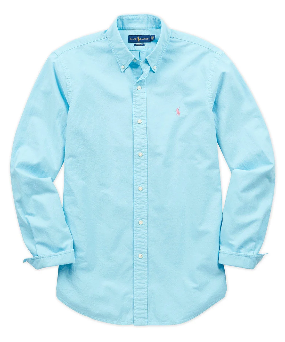 Polo Ralph Lauren Long Sleeve Garment Dyed Oxford Sport Shirt - Image 4