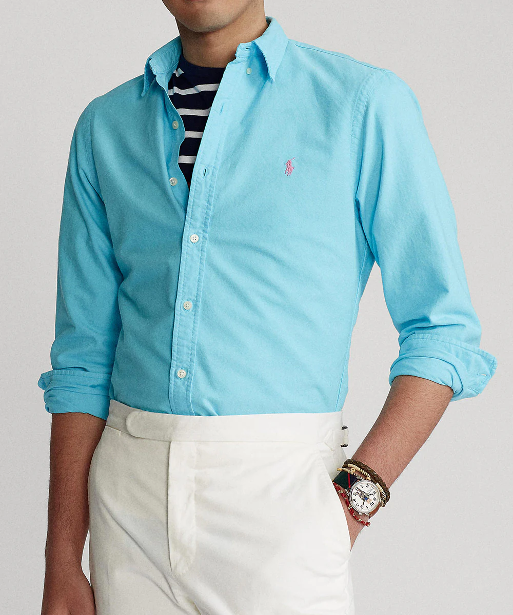 Polo Ralph Lauren Long Sleeve Garment Dyed Oxford Sport Shirt - Image 5