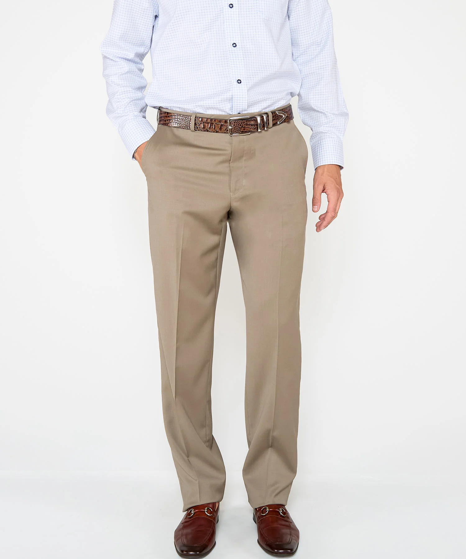 Ballin Flat Front Gabardine Trousers - Image 10