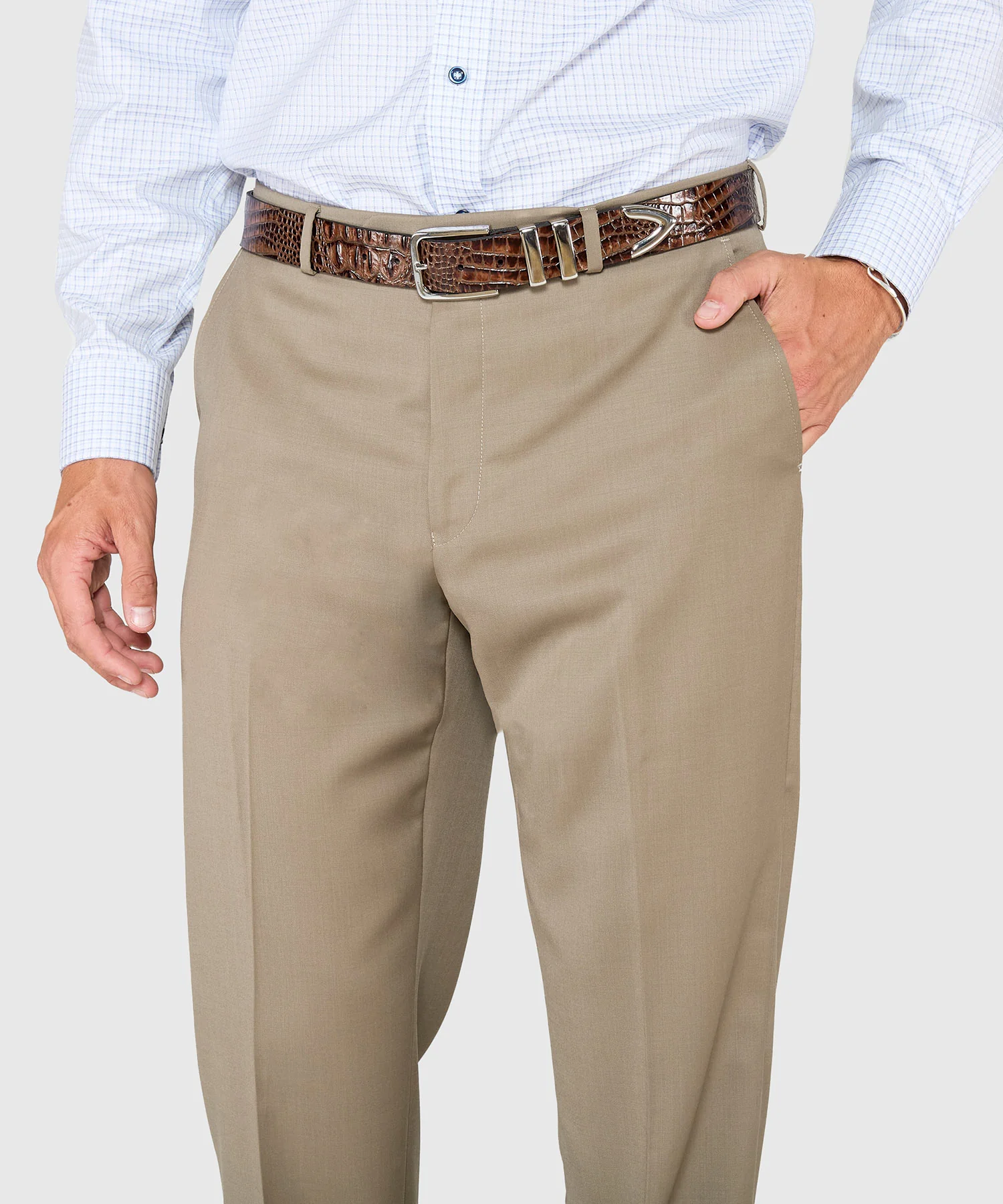 Ballin Flat Front Gabardine Trousers - Image 11