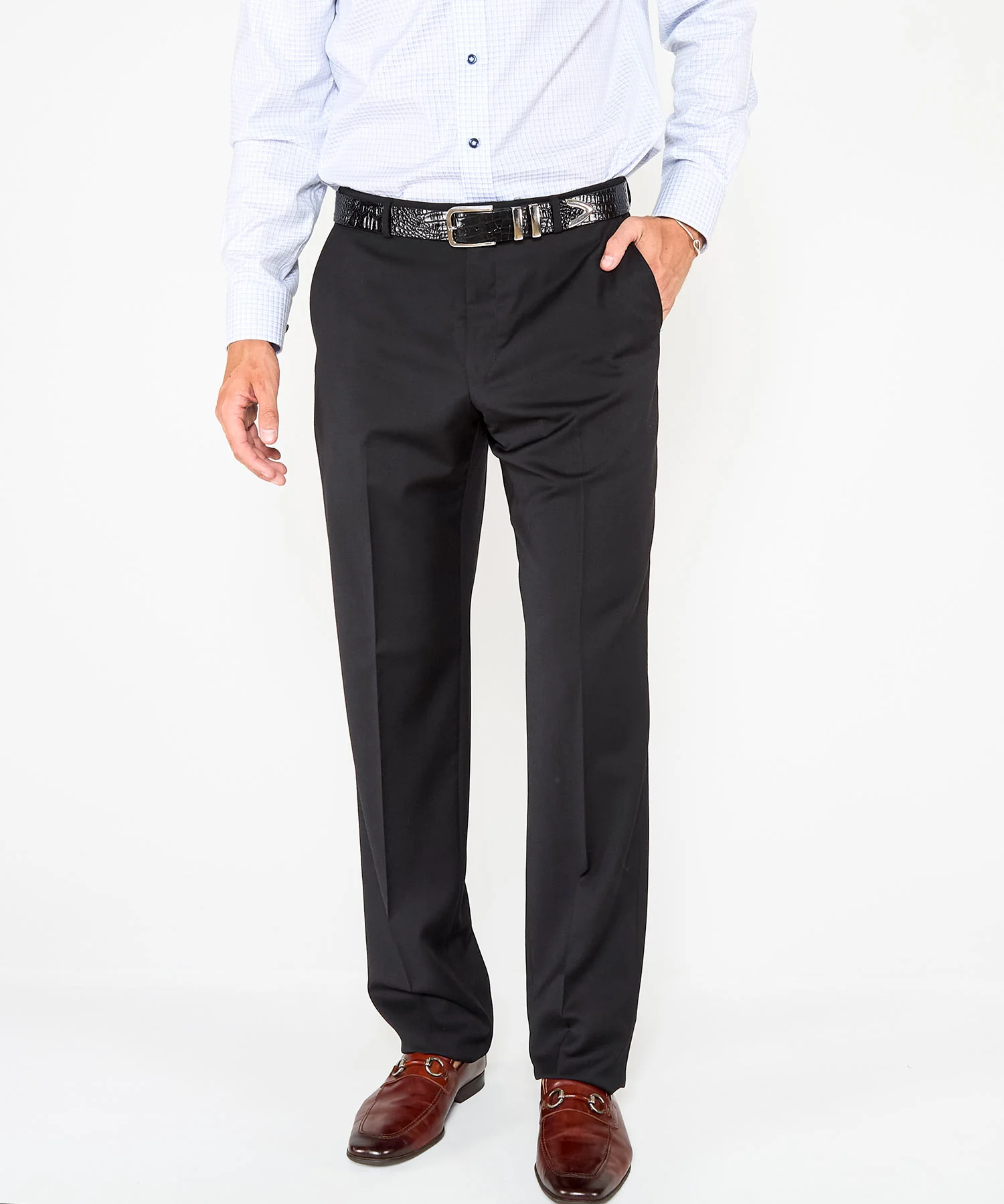 Ballin Flat Front Gabardine Trousers - Image 14