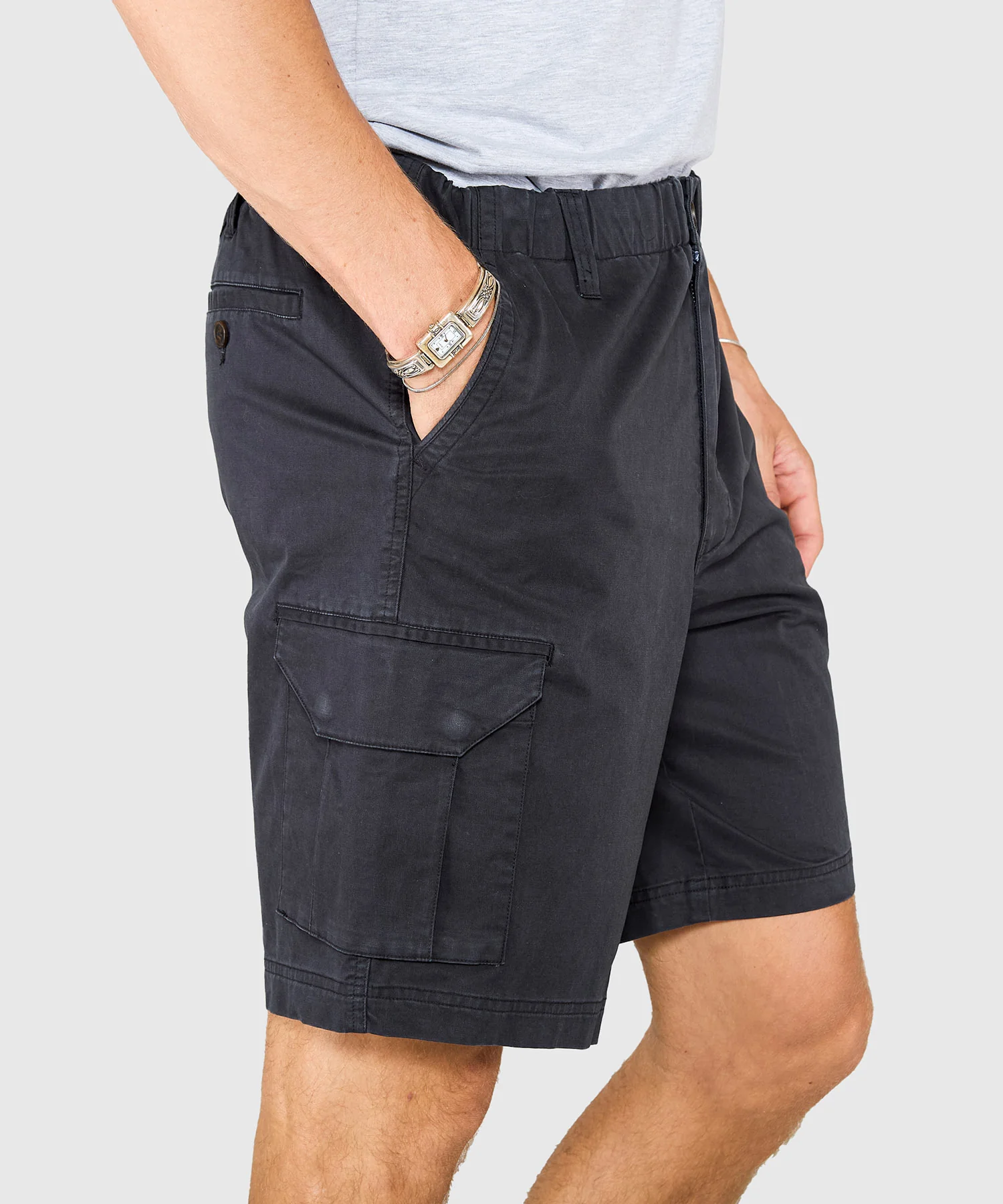 Westport 1989 Stretch Twill Elastic Waist Cargo Shorts - Image 9