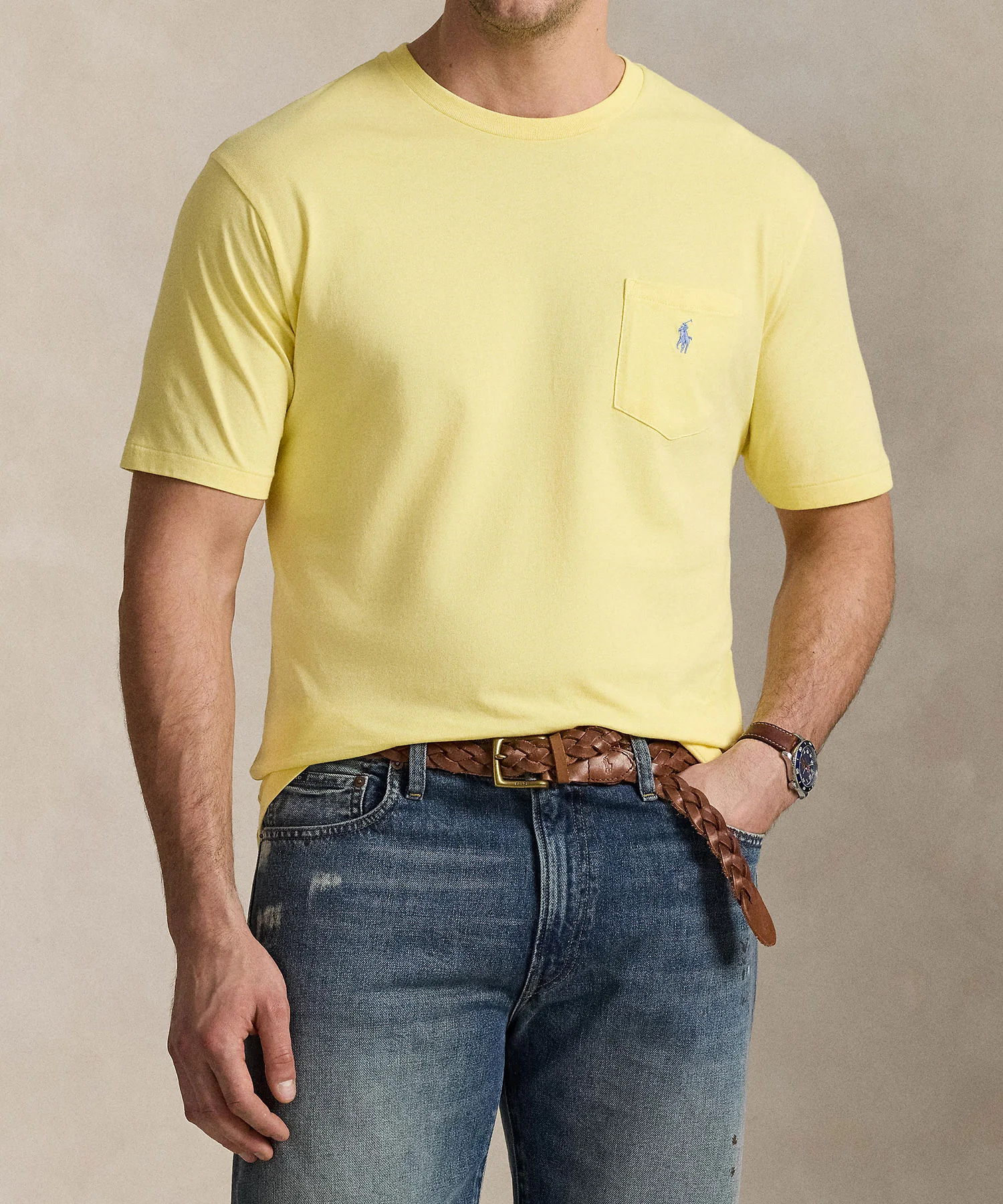Polo Ralph Lauren Short Sleeve Solid Pocket Crewneck Tee Shirt - Image 6