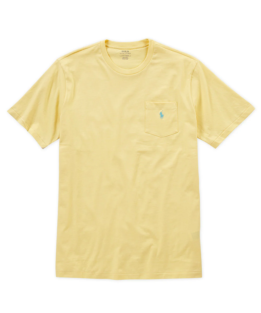 Polo Ralph Lauren Short Sleeve Solid Pocket Crewneck Tee Shirt - Image 5