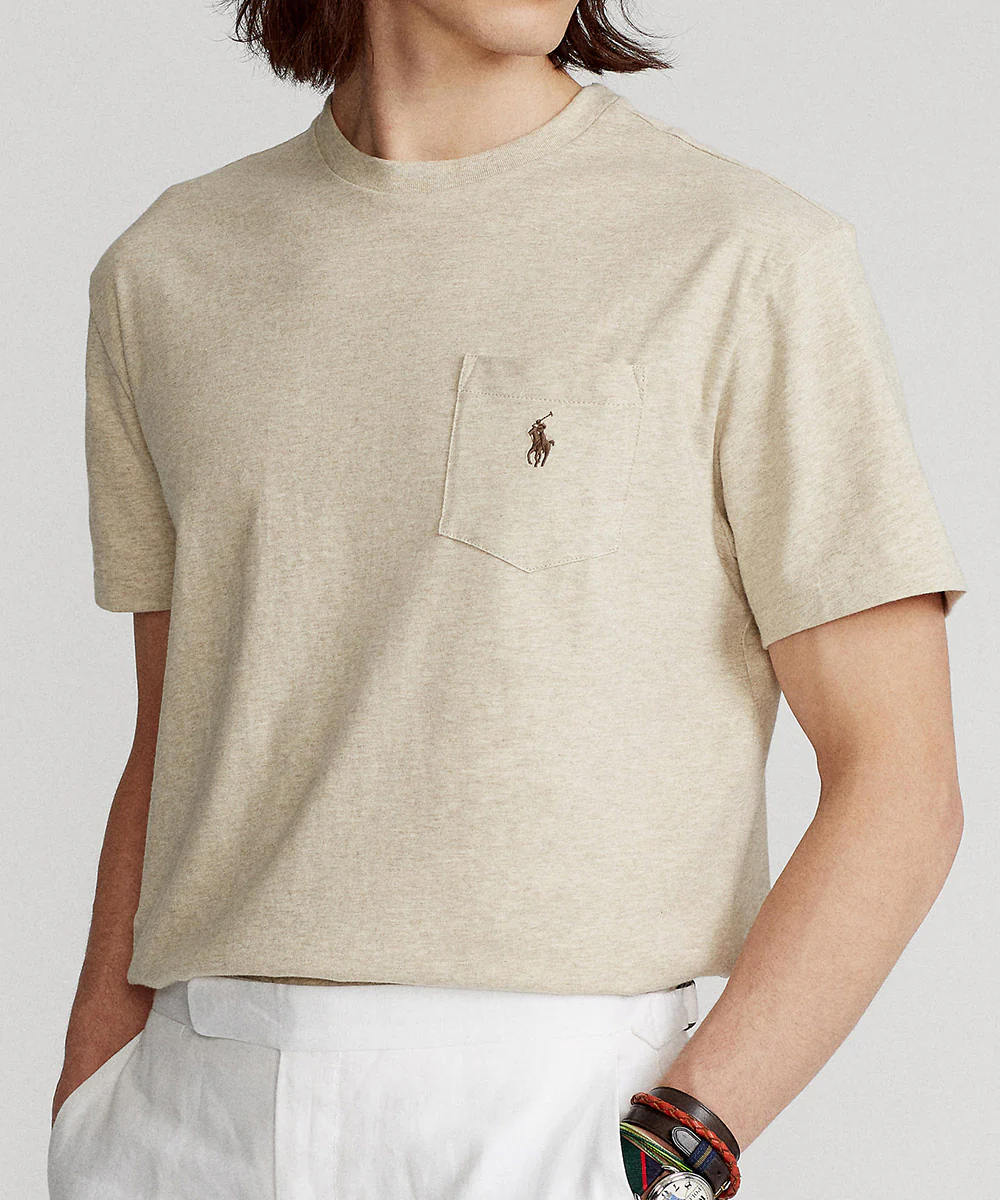 Polo Ralph Lauren Short Sleeve Solid Pocket Crewneck Tee Shirt - Image 9