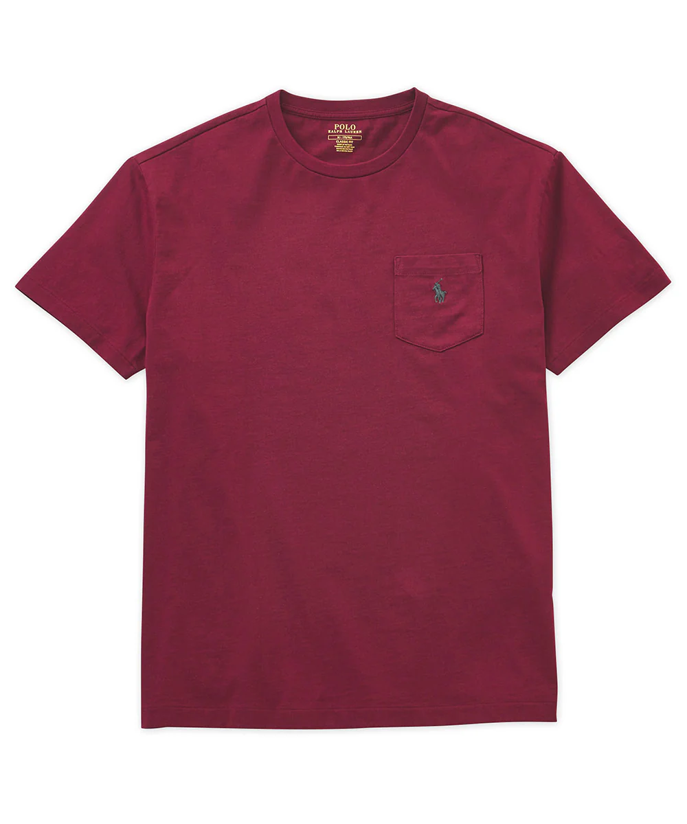 Polo Ralph Lauren Short Sleeve Solid Pocket Crewneck Tee Shirt - Image 21