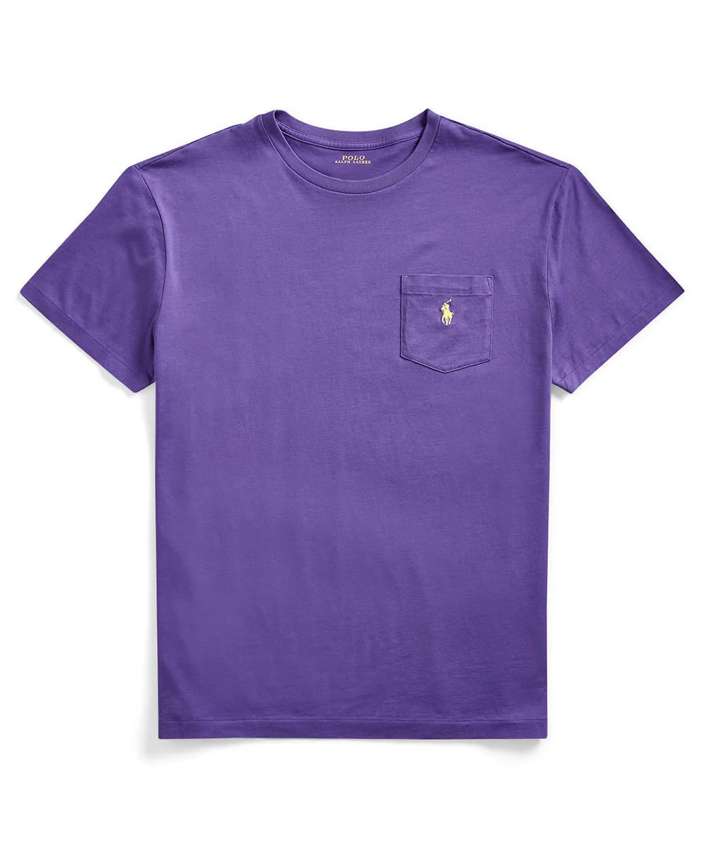 Polo Ralph Lauren Short Sleeve Solid Pocket Crewneck Tee Shirt - Image 5