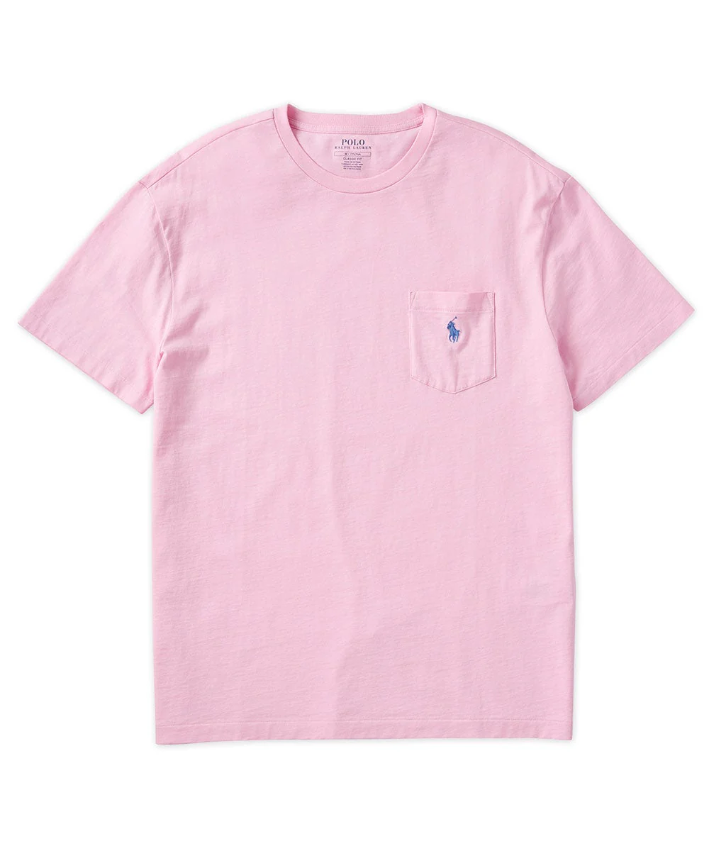Polo Ralph Lauren Short Sleeve Solid Pocket Crewneck Tee Shirt - Image 7