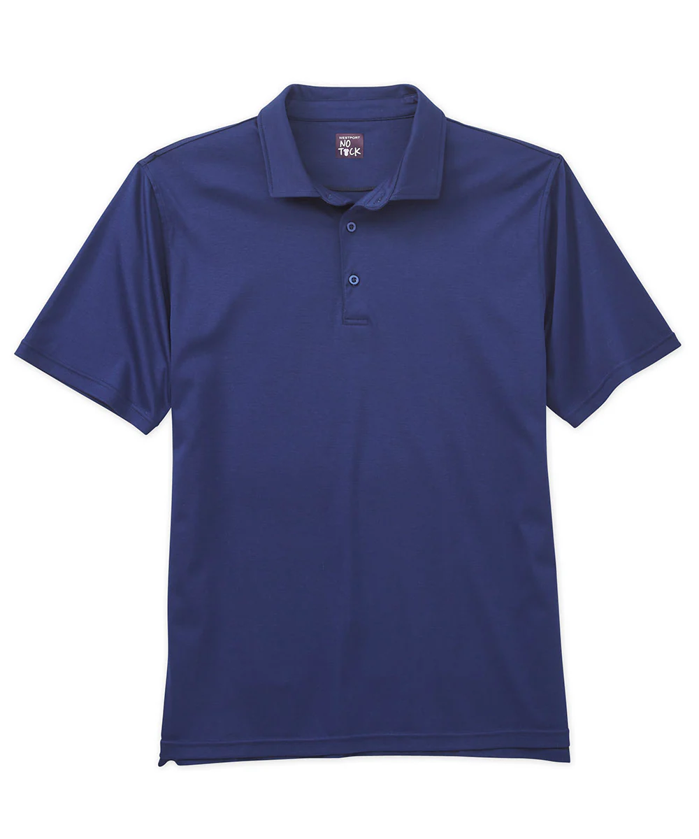 Westport No-Tuck LustreTech Stretch Cotton Short Sleeve Polo Shirt - Image 4