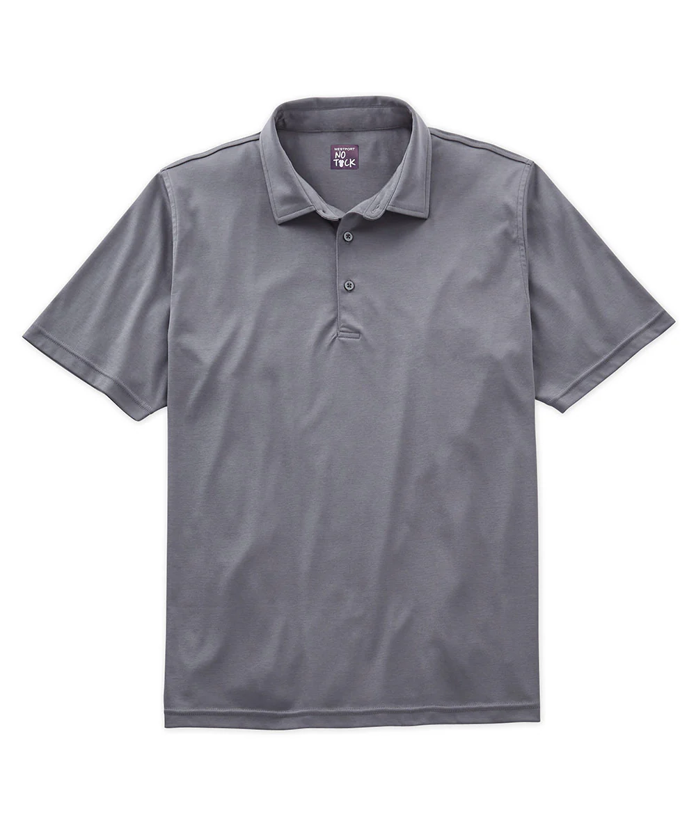 Westport No-Tuck LustreTech Stretch Cotton Short Sleeve Polo Shirt - Image 6