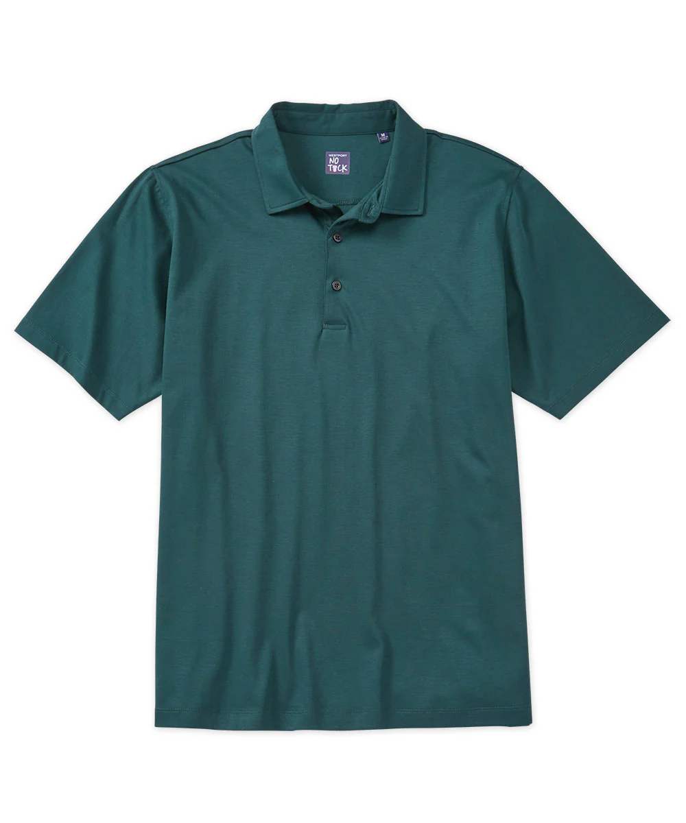Westport No-Tuck LustreTech Stretch Cotton Short Sleeve Polo Shirt - Image 8