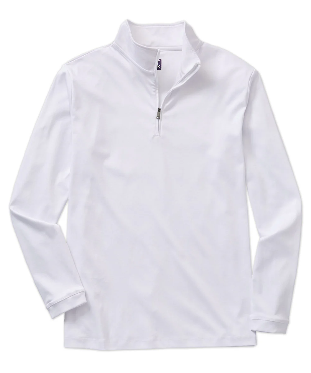 Westport No-Tuck LustreTech Stretch Cotton Quarter-Zip Pullover - Image 10