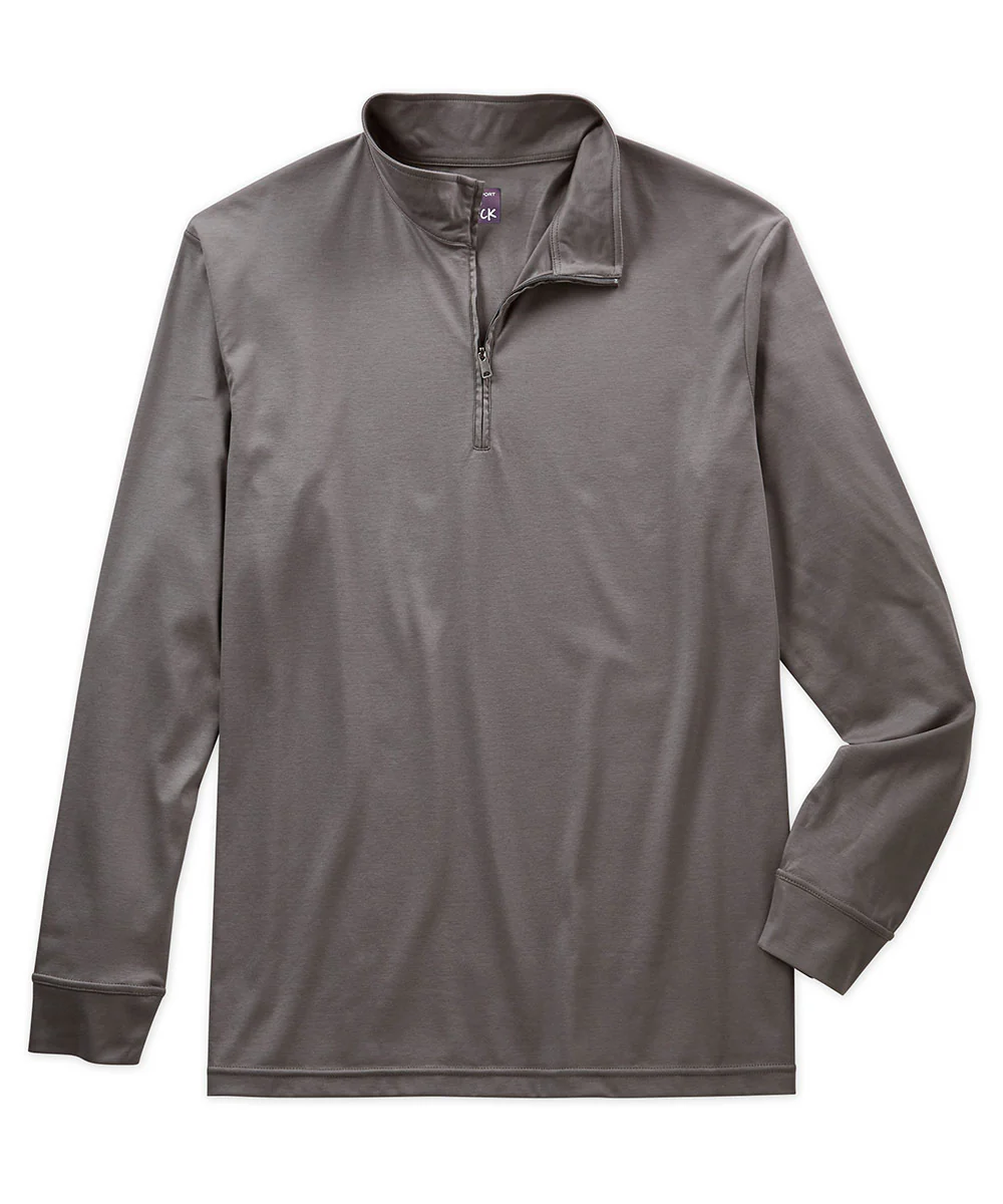 Westport No-Tuck LustreTech Stretch Cotton Quarter-Zip Pullover - Image 9