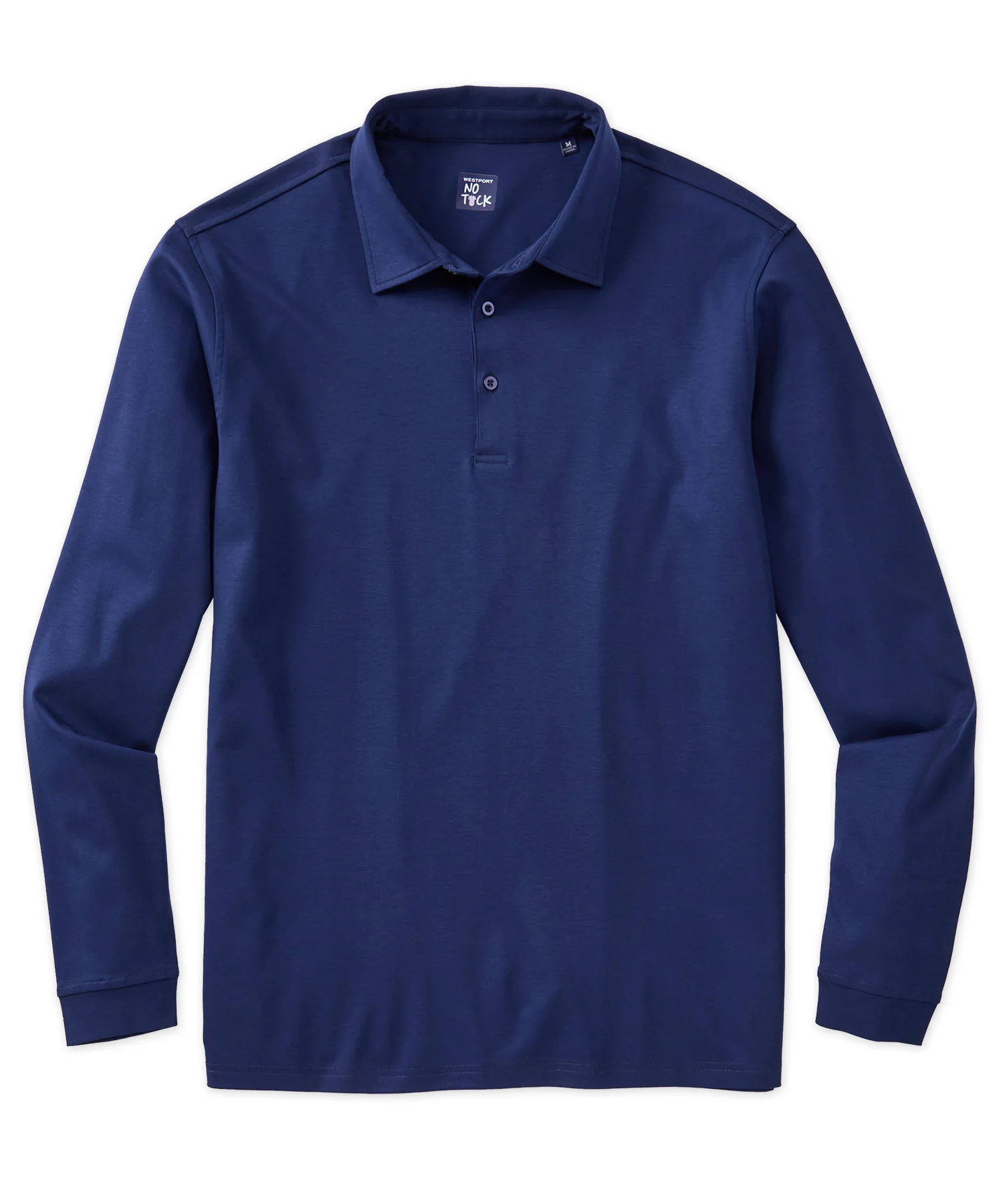 Westport No-Tuck Long Sleeve LustreTech Stretch Cotton Performance Polo - Image 3