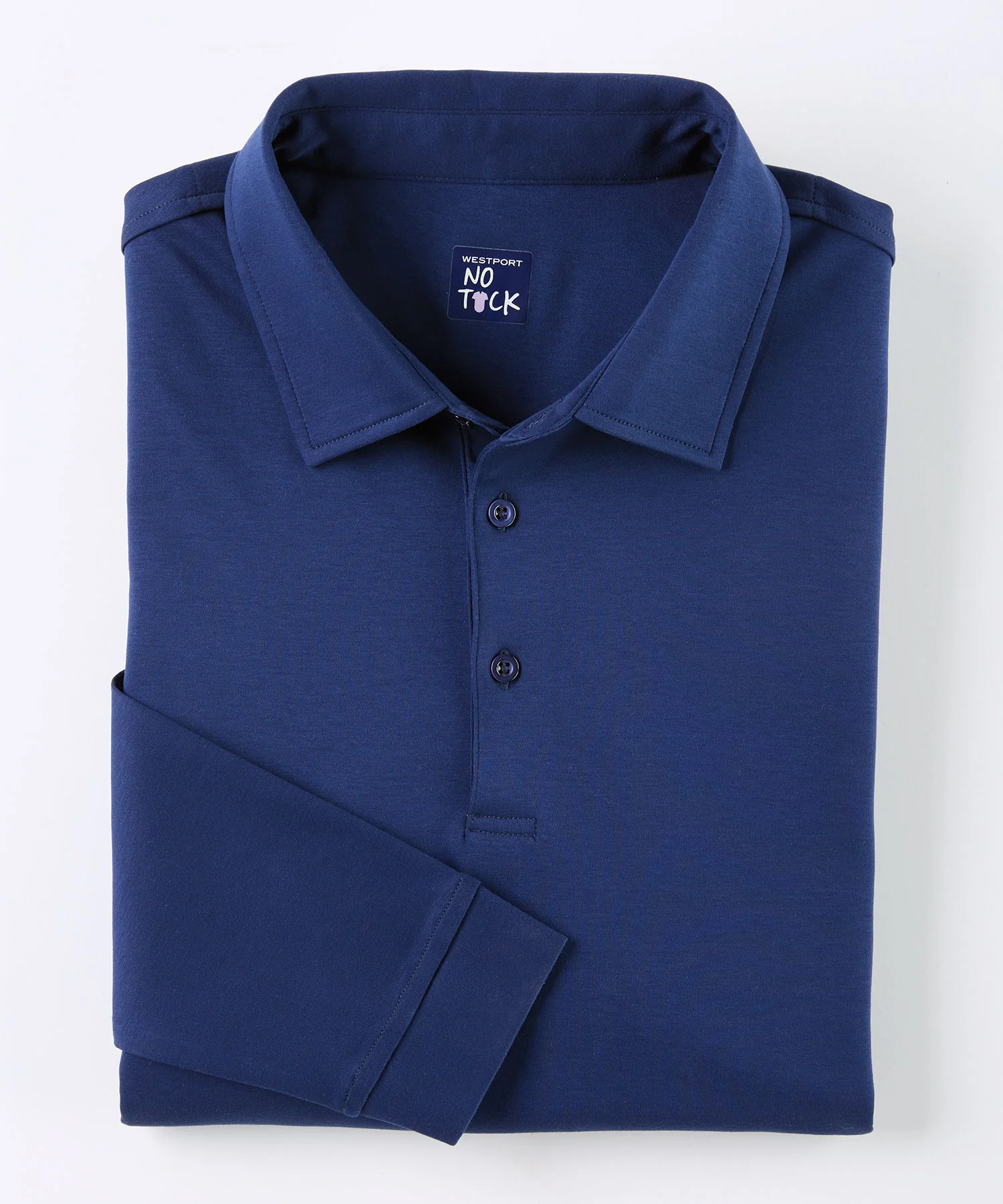 Westport No-Tuck Long Sleeve LustreTech Stretch Cotton Performance Polo - Image 4