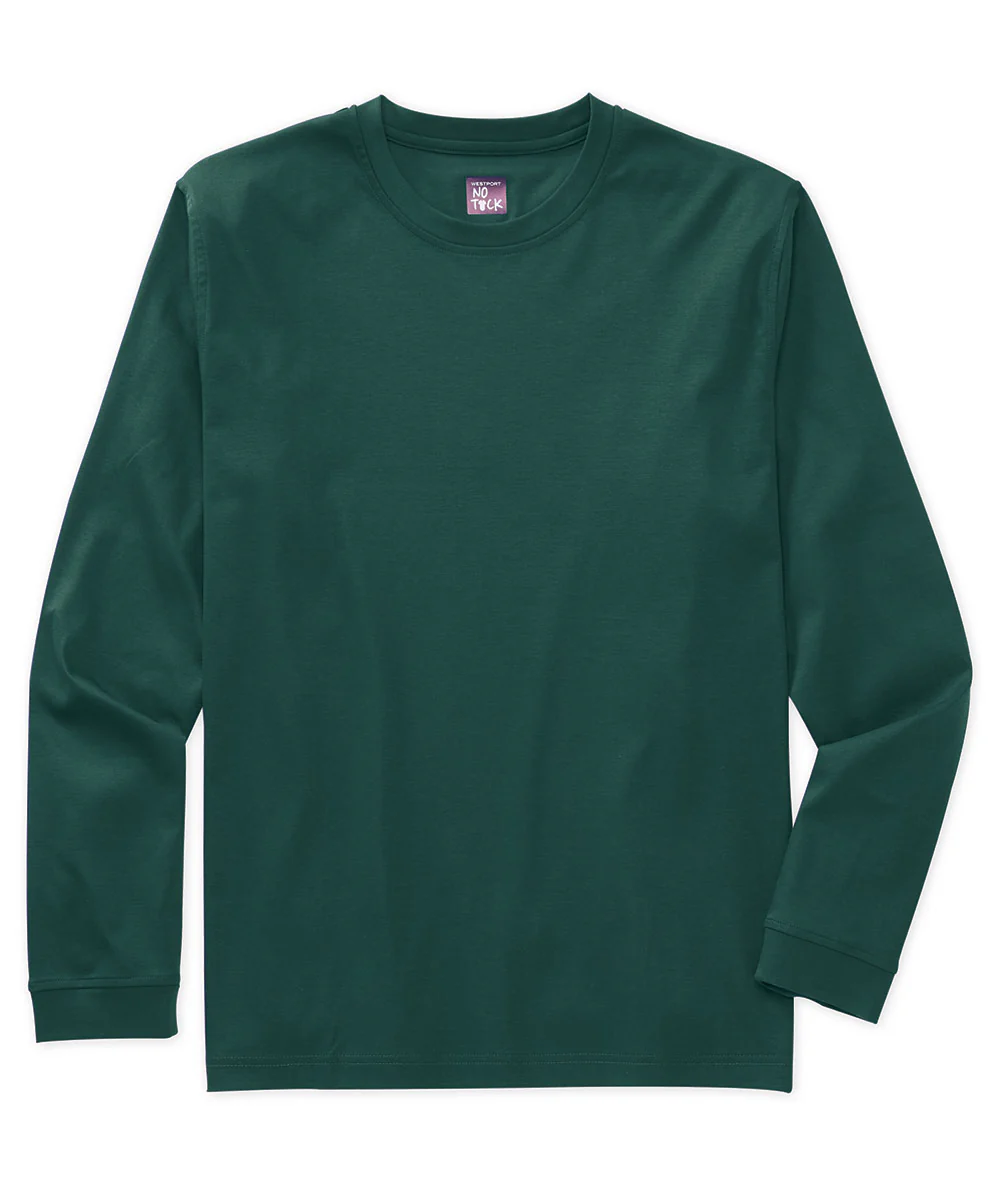 Westport No-Tuck Long Sleeve LustreTech Stretch Cotton Performance Tee - Image 4