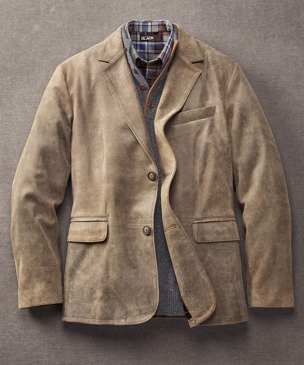 Westport Black Leather Blazer - Image 3