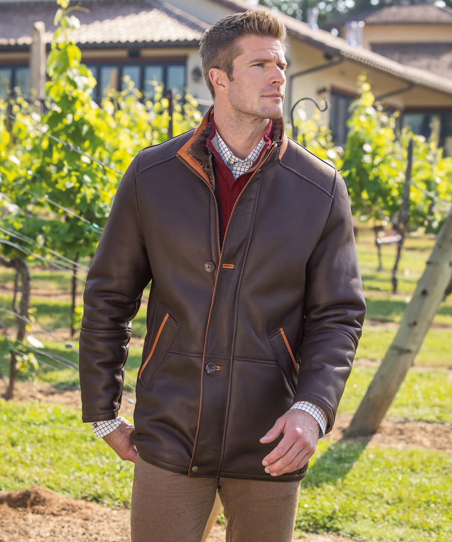 Westport Black Shearling Coat - Image 4