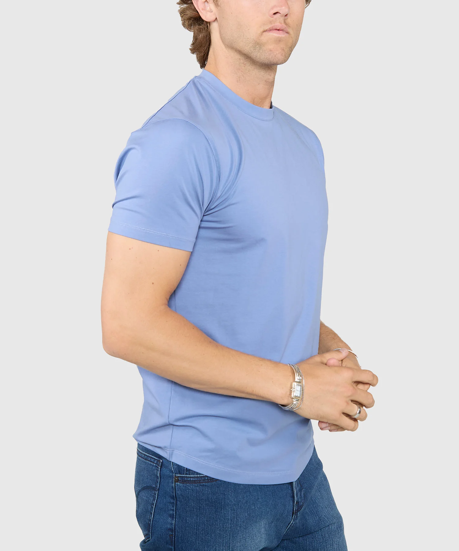 Westport No-Tuck Stretch Crew Tee Shirt - Image 9