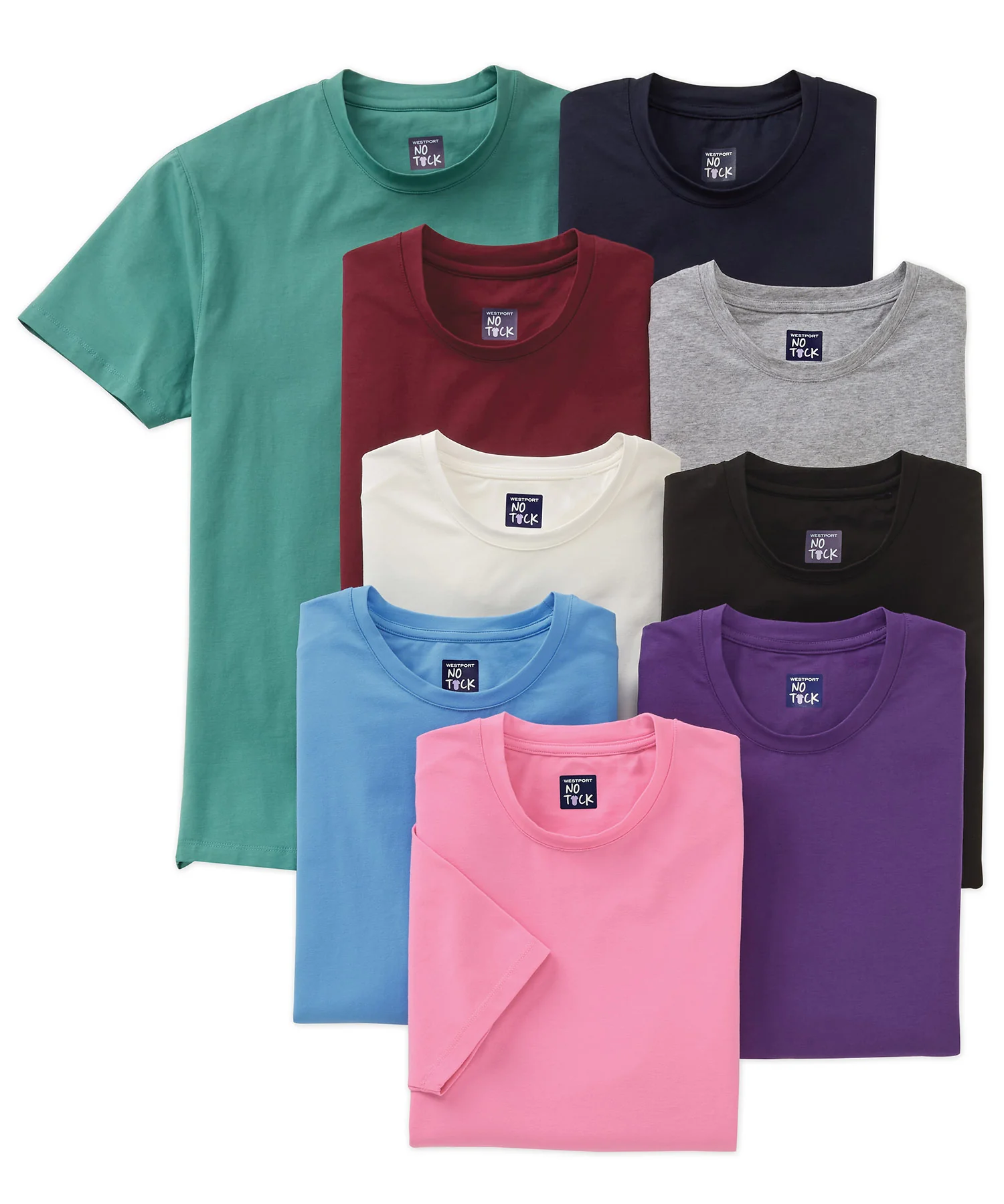 Westport No-Tuck Stretch Crew Tee Shirt - Image 3