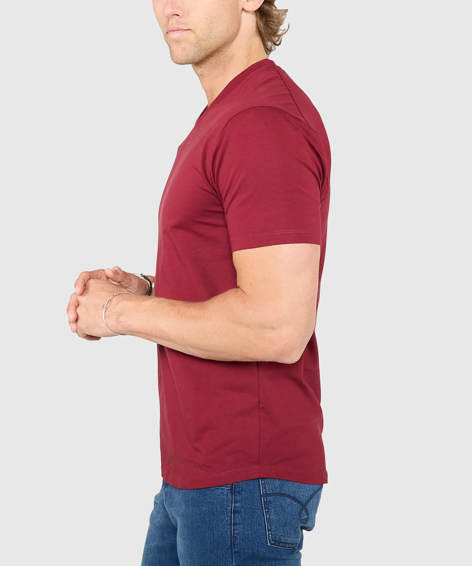 Westport No-Tuck Stretch V-neck Tee Shirt - Image 11