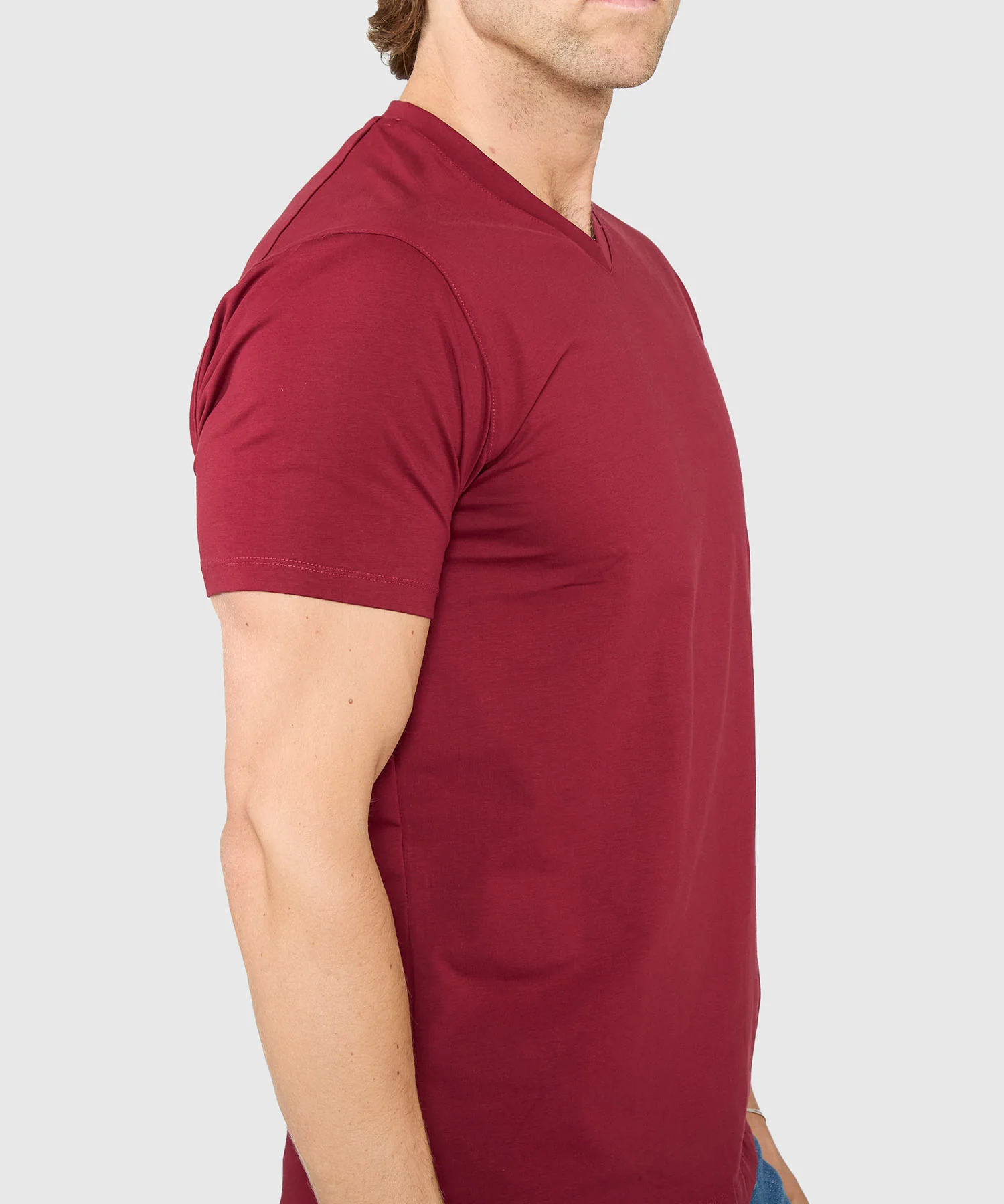 Westport No-Tuck Stretch V-neck Tee Shirt - Image 13