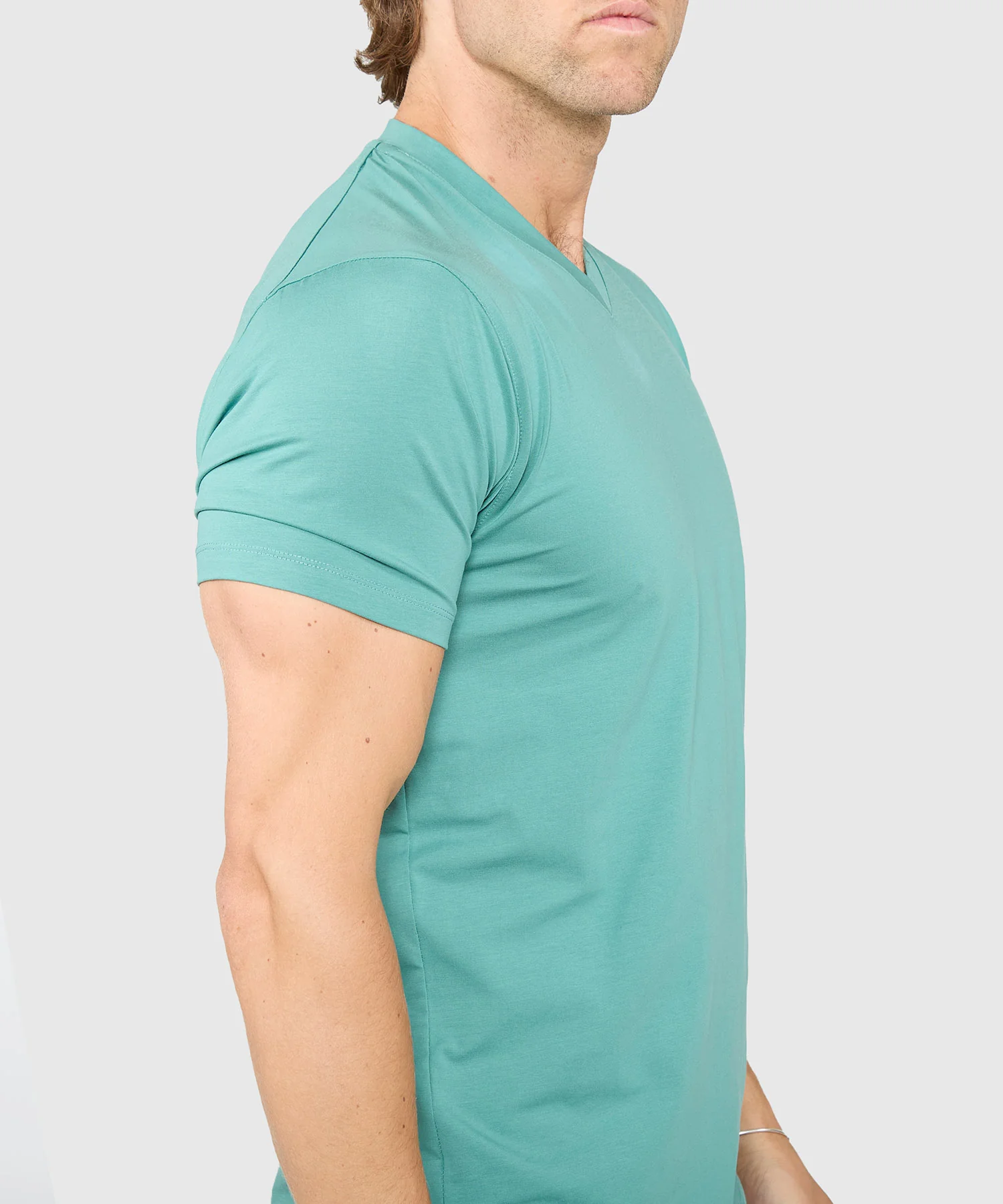 Westport No-Tuck Stretch V-neck Tee Shirt - Image 15