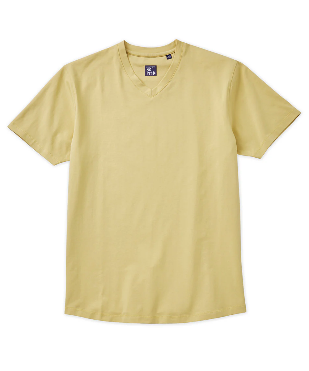 Westport No-Tuck Stretch V-neck Tee Shirt - Image 22