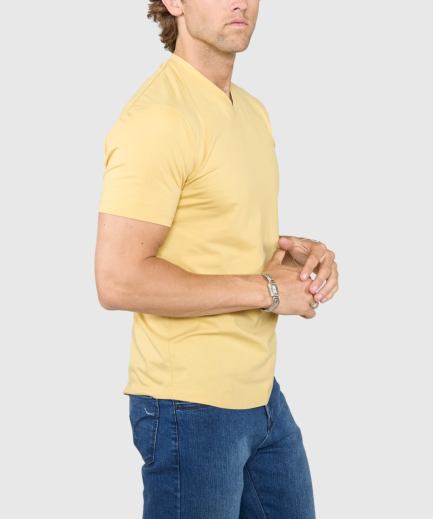 Westport No-Tuck Stretch V-neck Tee Shirt - Image 23