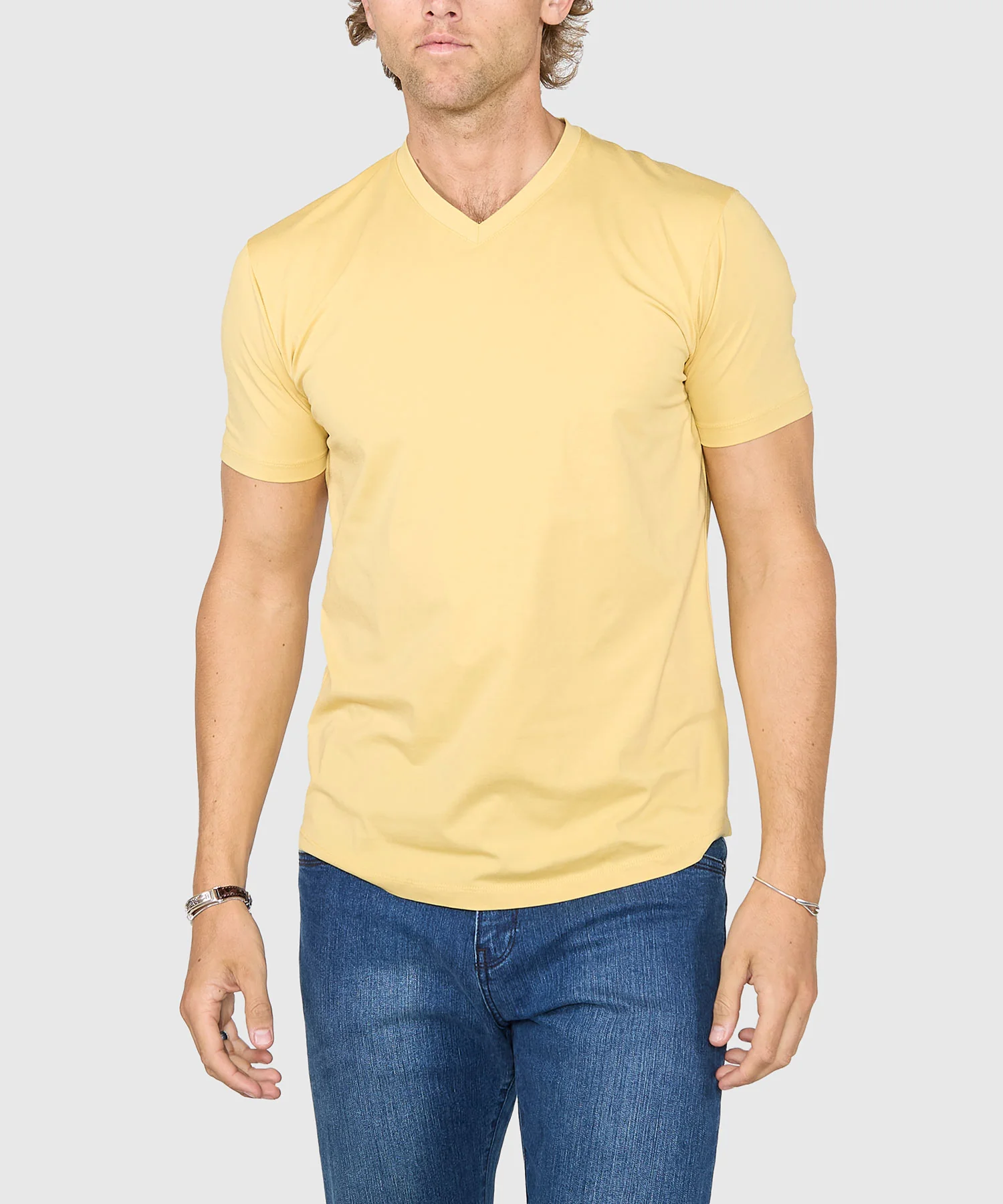 Westport No-Tuck Stretch V-neck Tee Shirt - Image 24